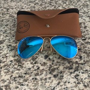 Ray-Ban sunglasses aviator flash lenses